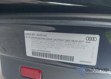 2019 Audi A6 55 Premium from USA, damaged, VIN WAUL2AF25KN075687